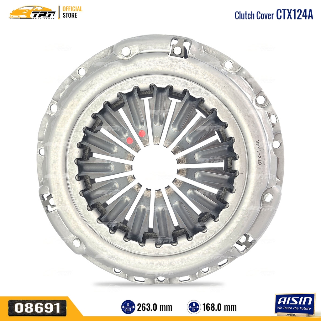 CTX124A - Mâm Ép - Bàn Ép Ly Hợp Toyota FORTUNER -12 (DIESEL) HIACE 2.5 3.0 06- HILUX 2.5 3.0 97-05 [260-168] AISIN - Japan