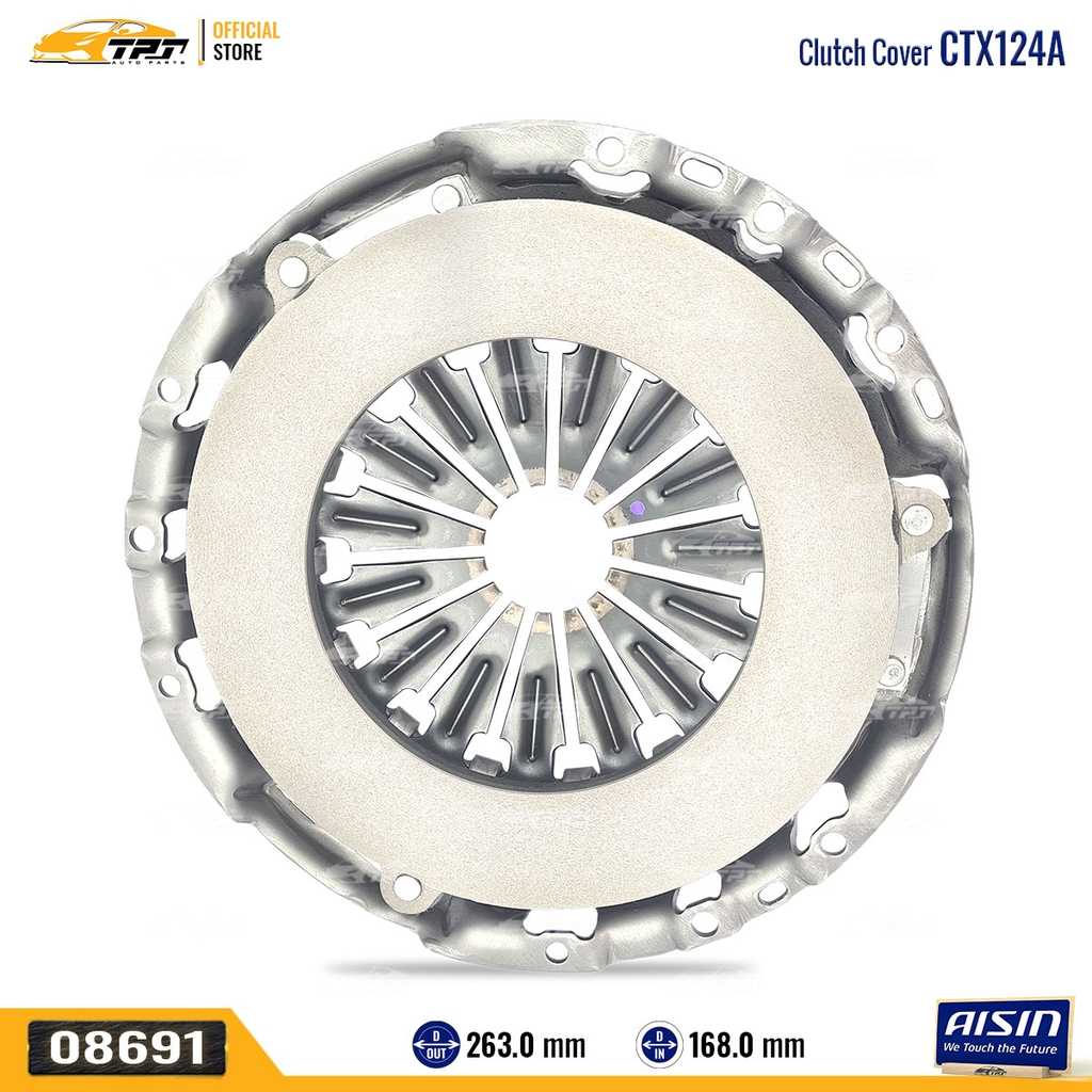 CTX124A - Mâm Ép - Bàn Ép Ly Hợp Toyota FORTUNER -12 (DIESEL) HIACE 2.5 3.0 06- HILUX 2.5 3.0 97-05 [260-168] AISIN - Japan