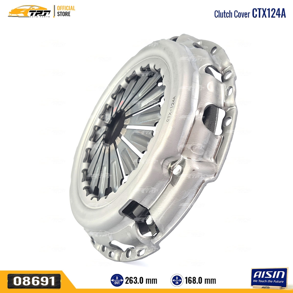 CTX124A - Mâm Ép - Bàn Ép Ly Hợp Toyota FORTUNER -12 (DIESEL) HIACE 2.5 3.0 06- HILUX 2.5 3.0 97-05 [260-168] AISIN - Japan