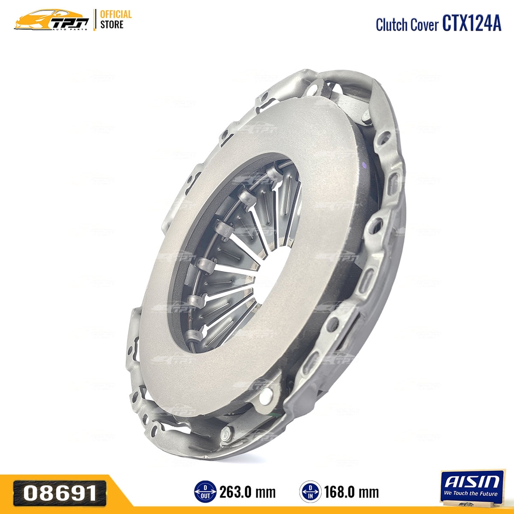CTX124A - Mâm Ép - Bàn Ép Ly Hợp Toyota FORTUNER -12 (DIESEL) HIACE 2.5 3.0 06- HILUX 2.5 3.0 97-05 [260-168] AISIN - Japan
