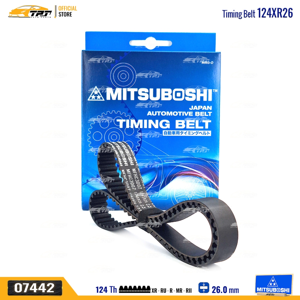 124XR26 Dây Curoa Cam / Dây Đai Răng Honda CIVIC 1.6 92-96 Mitsuboshi - Japan
