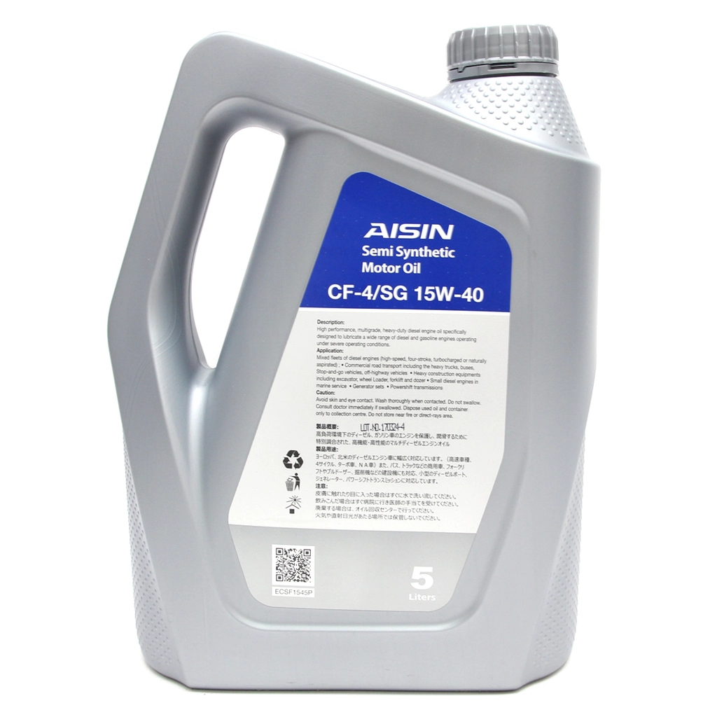 15W-40 CF4/SG Nhớt Động Cơ Semi Synthetic Formula ECSF1545P [5 Lít] AISIN - Japan