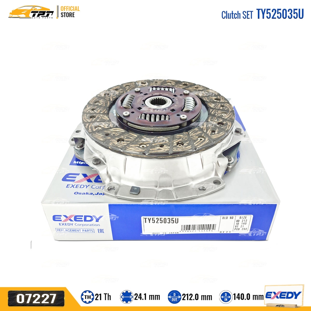 TY525035U - Bộ Ly Hợp Lá Côn - Mâm Ép Toyota VIOS 1.5 YARIS 1.5 [21R-212-24.1 215-140] EXEDY - Japan