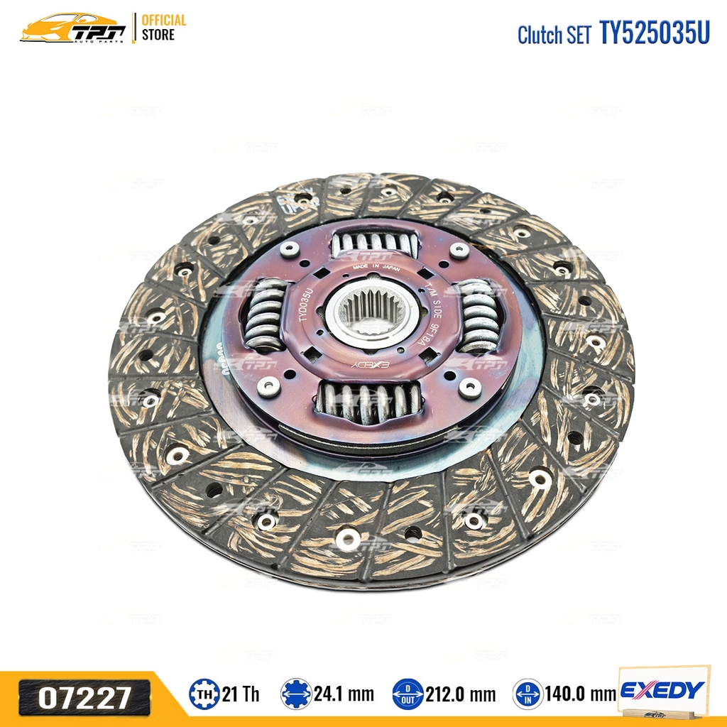 TY525035U - Bộ Ly Hợp Lá Côn - Mâm Ép Toyota VIOS 1.5 YARIS 1.5 [21R-212-24.1 215-140] EXEDY - Japan