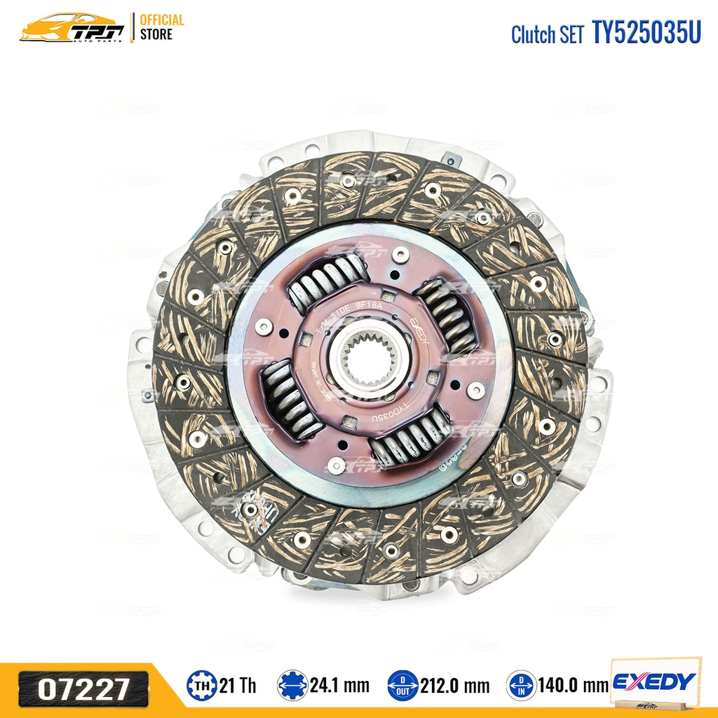 TY525035U - Bộ Ly Hợp Lá Côn - Mâm Ép Toyota VIOS 1.5 YARIS 1.5 [21R-212-24.1 215-140] EXEDY - Japan