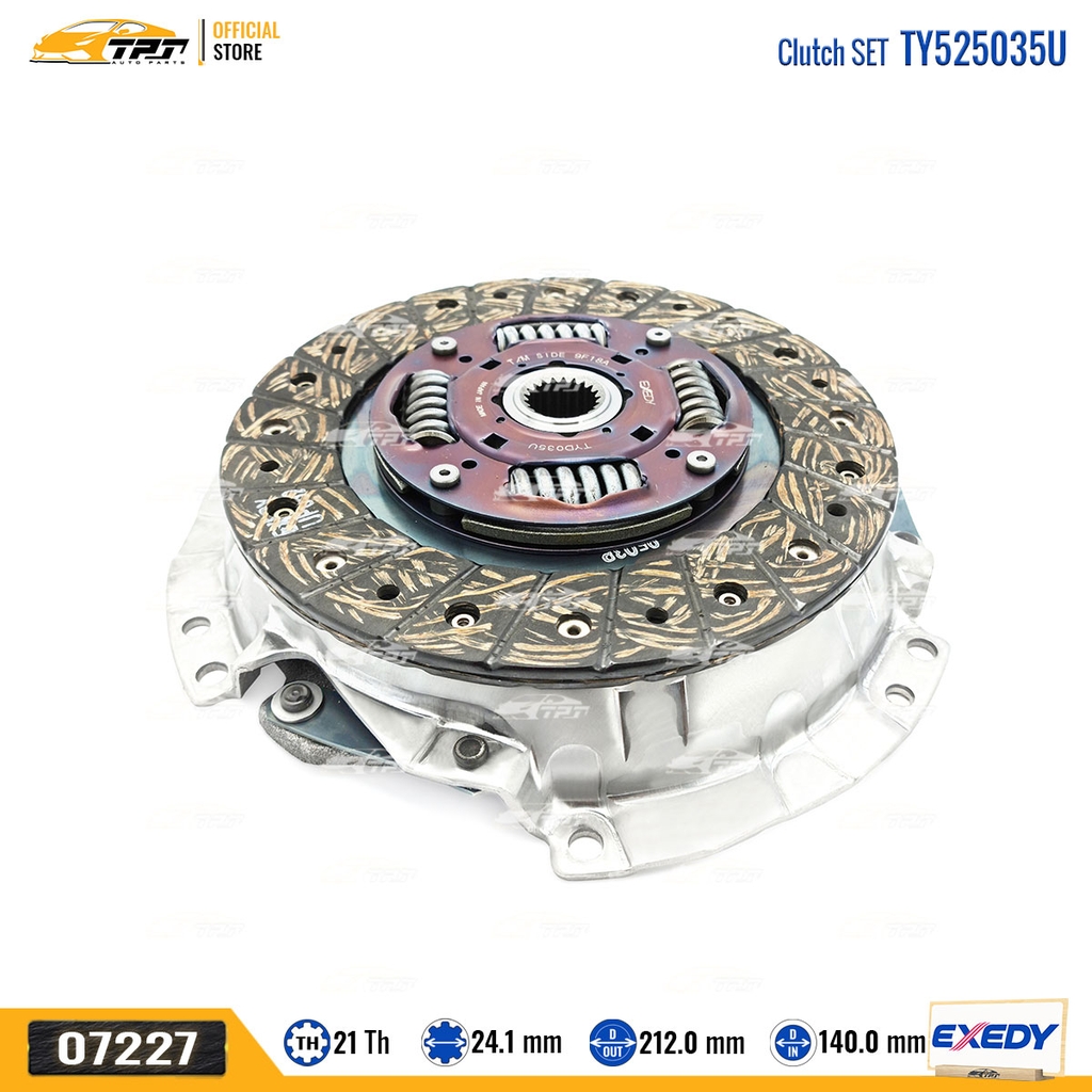 TY525035U - Bộ Ly Hợp Lá Côn - Mâm Ép Toyota VIOS 1.5 YARIS 1.5 [21R-212-24.1 215-140] EXEDY - Japan
