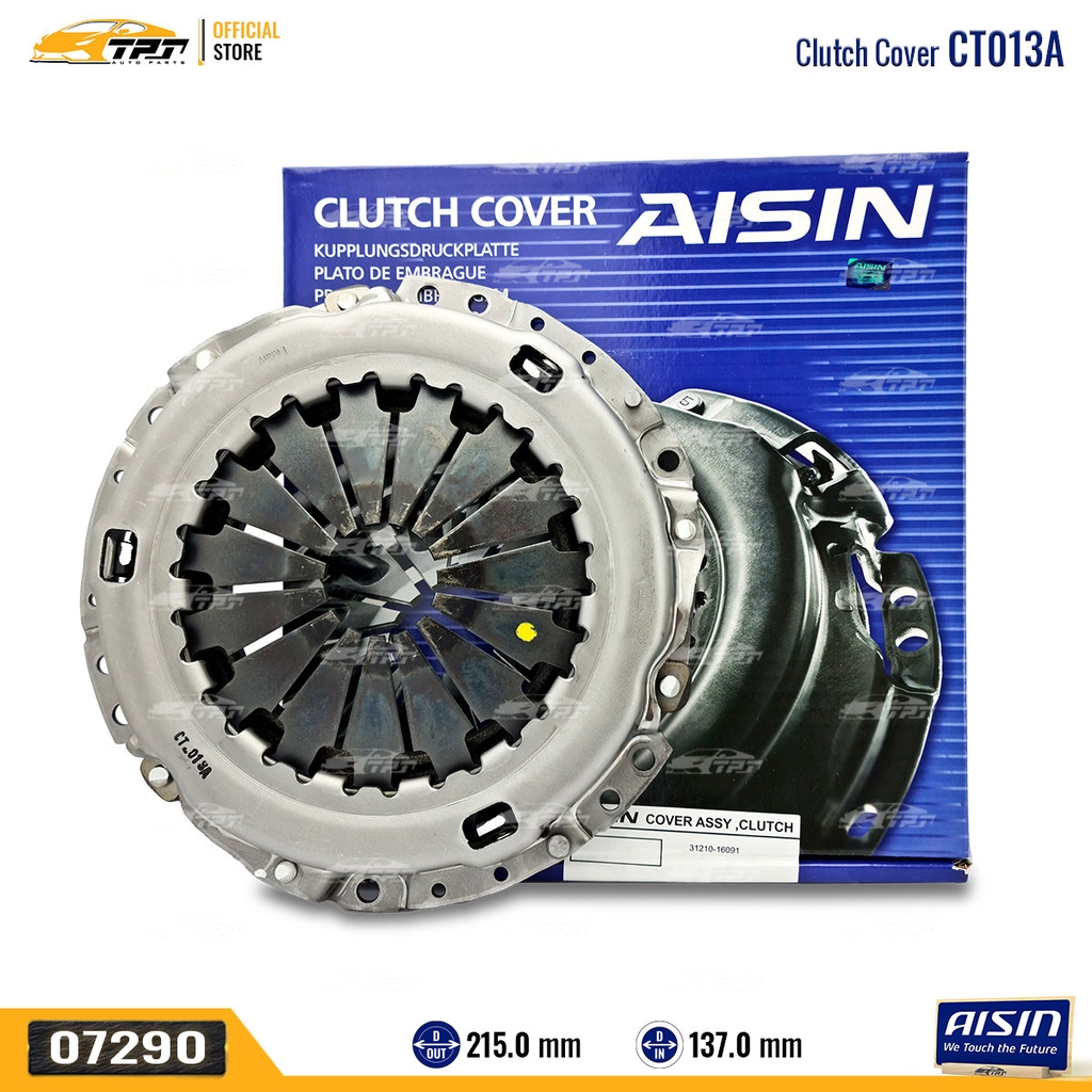 CT013A - Mâm Ép - Bàn Ép Ly Hợp Toyota VIOS 1.5 YARIS 1.5 [215-137] AISIN - Japan