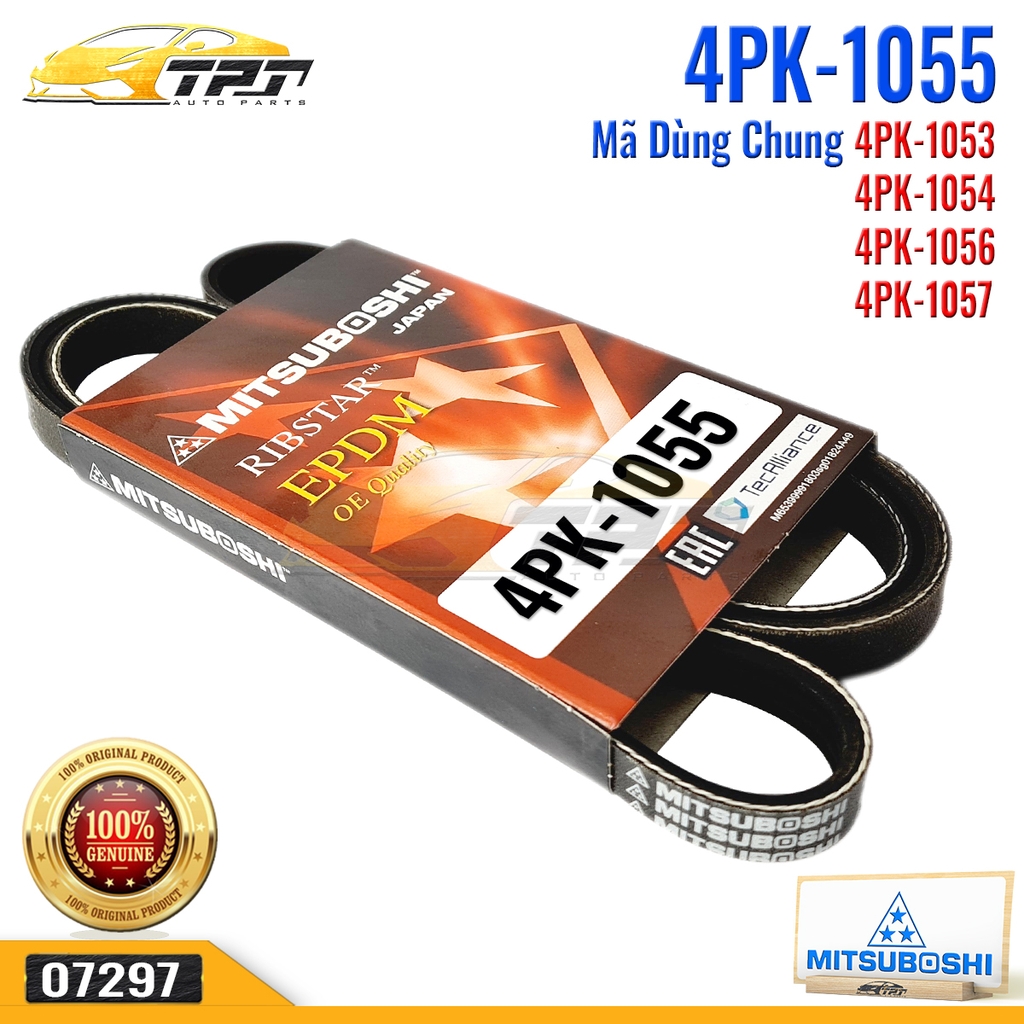 4PK1055 Dây Curoa Hyundai GRAND STAREX 2.5 Mitsubishi JOLIE 2.0 L300 2.0 PAJERO 2.4 MITSUBOSHI - Japan