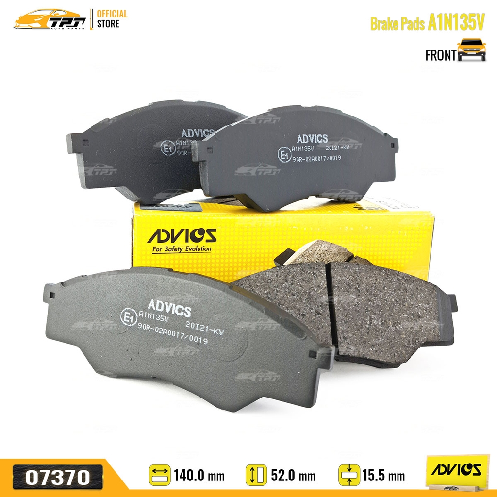 A1N135V - Bố Thắng - Má Phanh TRƯỚC Toyota INNOVA VN 2.0 06-16 HILUX 2.5 DIESEL 04-11 LAND CRUISER 4.5-5.7 07- ADVICS - Japan