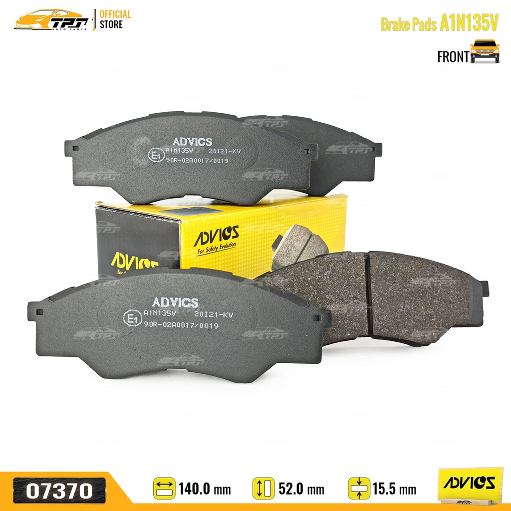 A1N135V - Bố Thắng - Má Phanh TRƯỚC Toyota INNOVA VN 2.0 06-16 HILUX 2.5 DIESEL 04-11 LAND CRUISER 4.5-5.7 07- ADVICS - Japan
