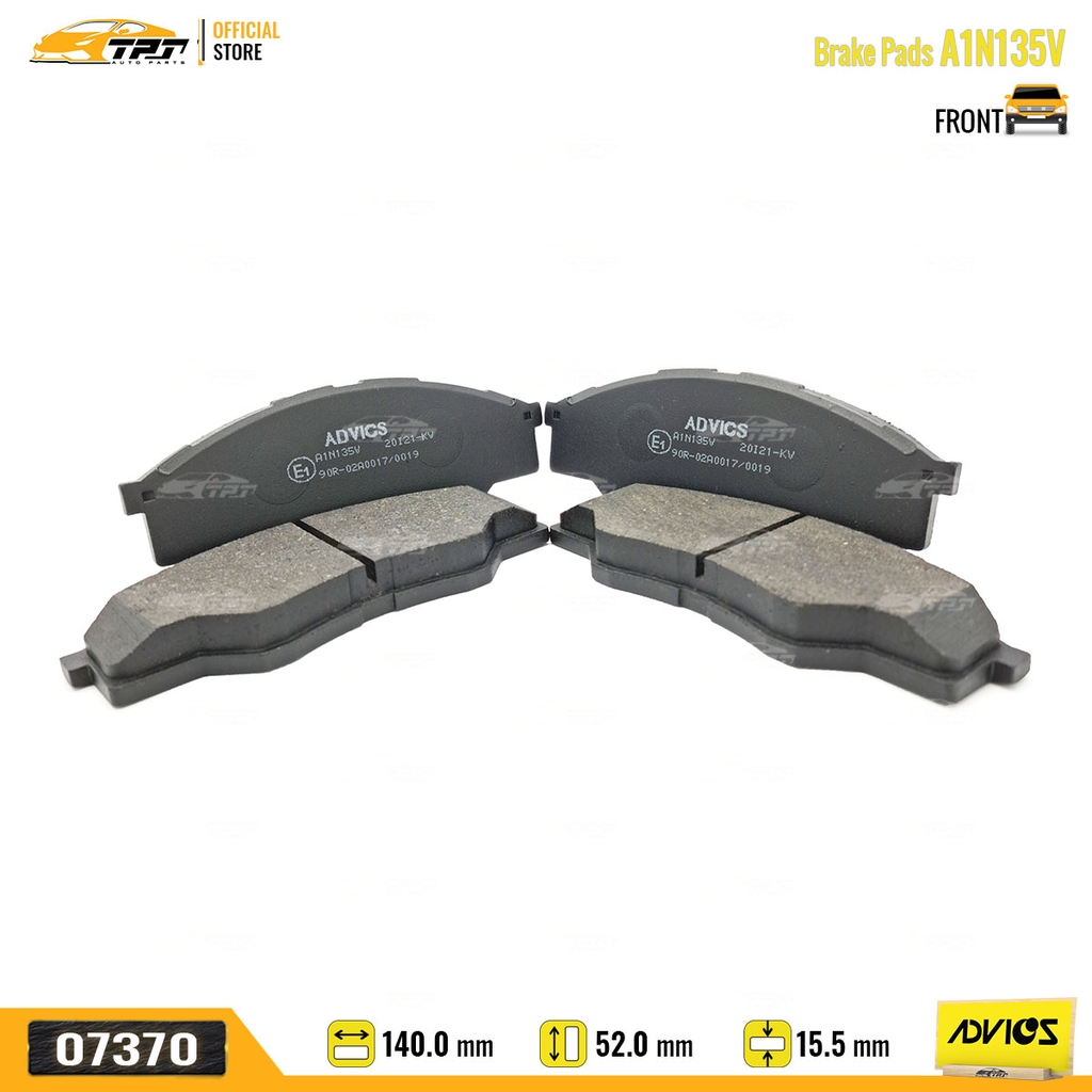 A1N135V - Bố Thắng - Má Phanh TRƯỚC Toyota INNOVA VN 2.0 06-16 HILUX 2.5 DIESEL 04-11 LAND CRUISER 4.5-5.7 07- ADVICS - Japan