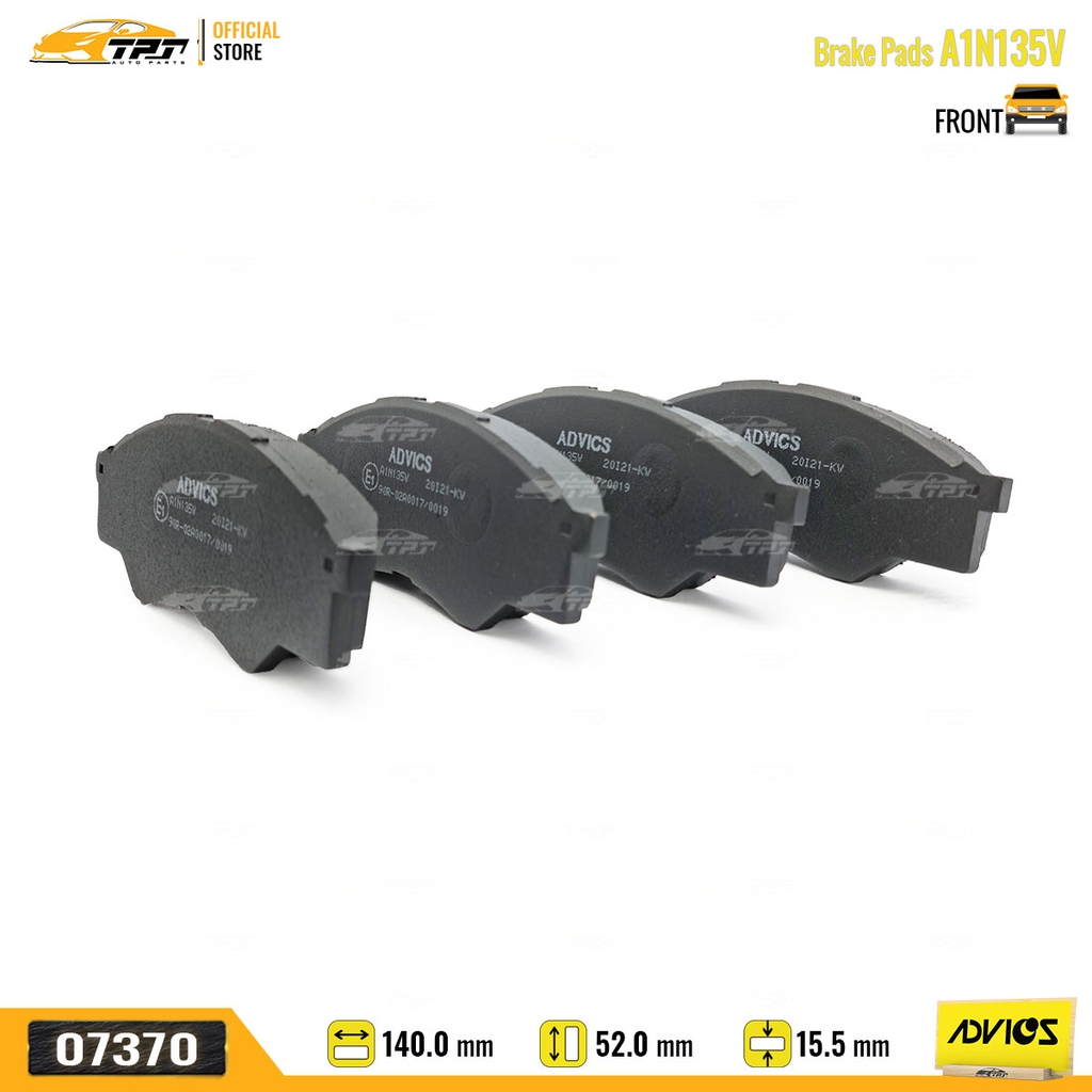A1N135V - Bố Thắng - Má Phanh TRƯỚC Toyota INNOVA VN 2.0 06-16 HILUX 2.5 DIESEL 04-11 LAND CRUISER 4.5-5.7 07- ADVICS - Japan