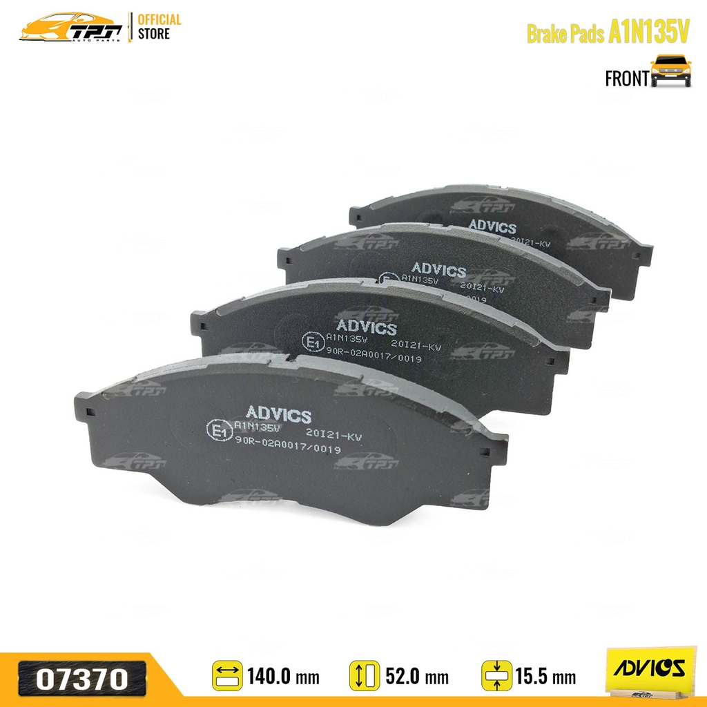 A1N135V - Bố Thắng - Má Phanh TRƯỚC Toyota INNOVA VN 2.0 06-16 HILUX 2.5 DIESEL 04-11 LAND CRUISER 4.5-5.7 07- ADVICS - Japan
