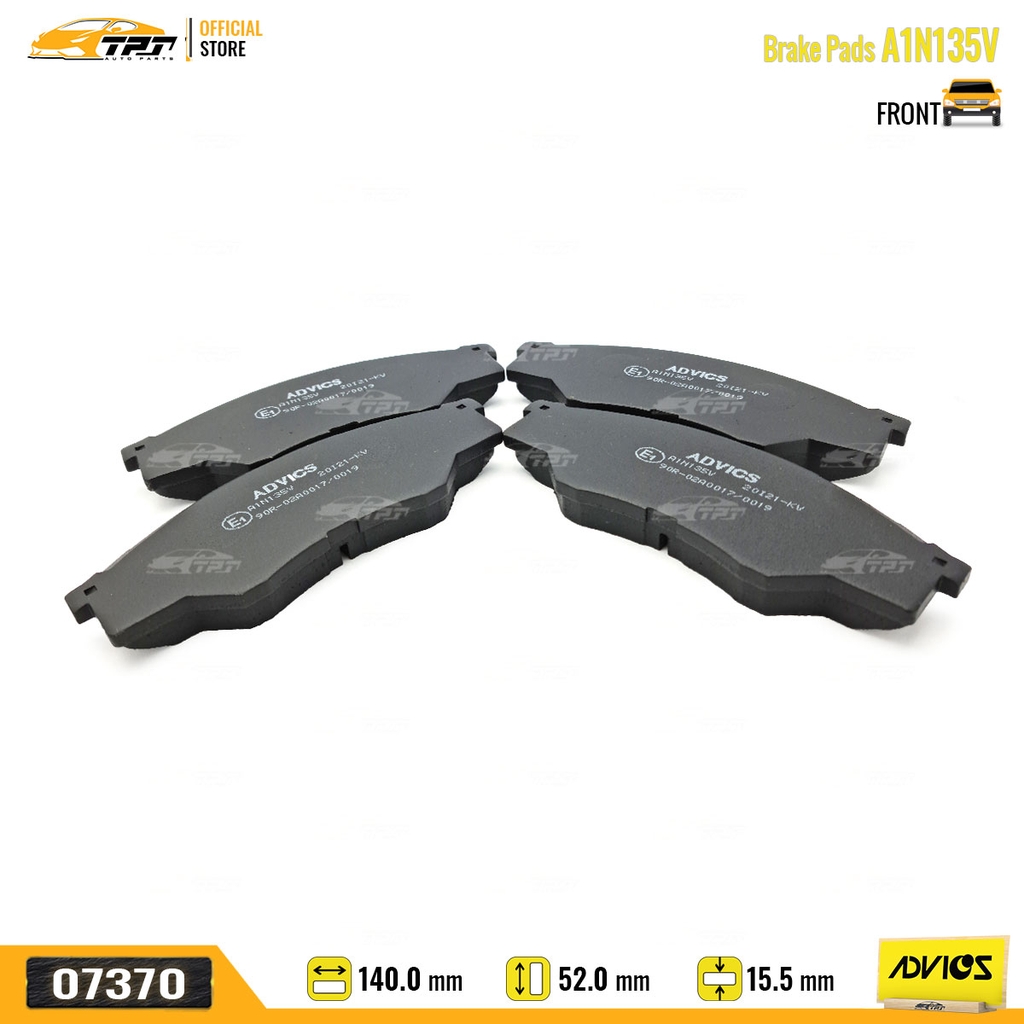 A1N135V - Bố Thắng - Má Phanh TRƯỚC Toyota INNOVA VN 2.0 06-16 HILUX 2.5 DIESEL 04-11 LAND CRUISER 4.5-5.7 07- ADVICS - Japan