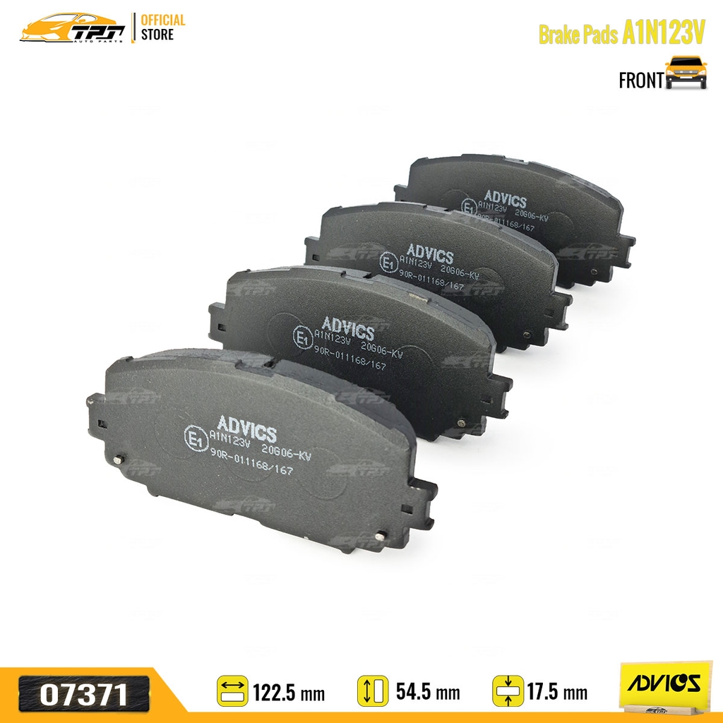 A1N123V - Bố Thắng - Má Phanh TRƯỚC Toyota VIOS VN 1.5 07- YARIS 1.0 1.5 05- ADVICS - Japan