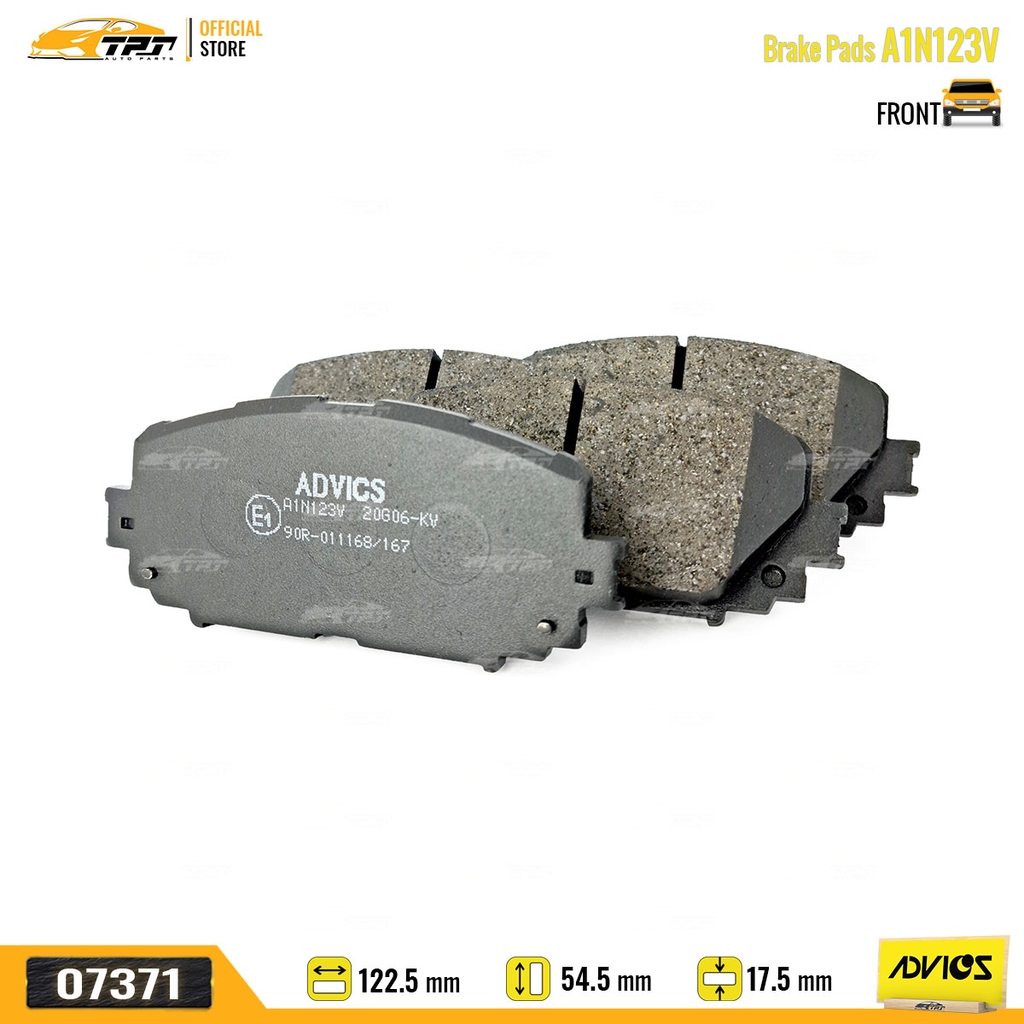 A1N123V - Bố Thắng - Má Phanh TRƯỚC Toyota VIOS VN 1.5 07- YARIS 1.0 1.5 05- ADVICS - Japan