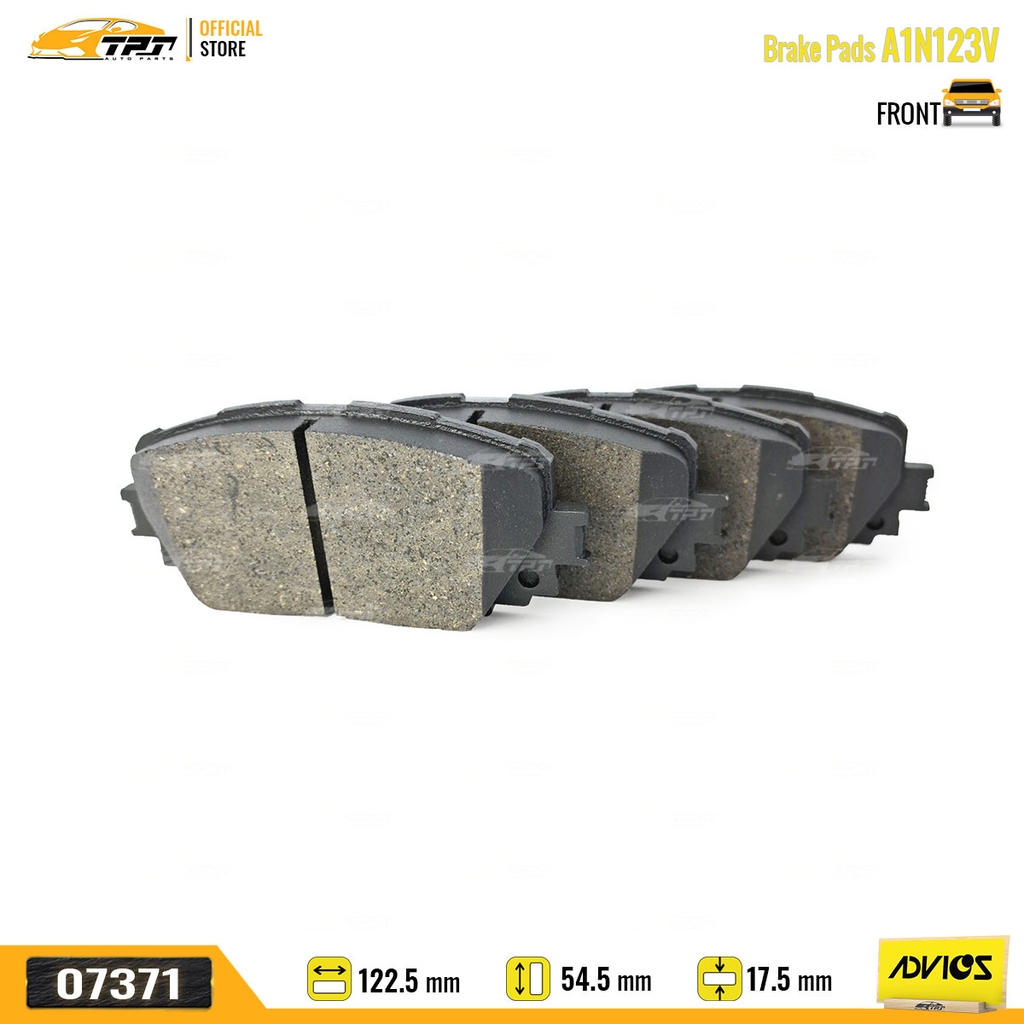 A1N123V - Bố Thắng - Má Phanh TRƯỚC Toyota VIOS VN 1.5 07- YARIS 1.0 1.5 05- ADVICS - Japan