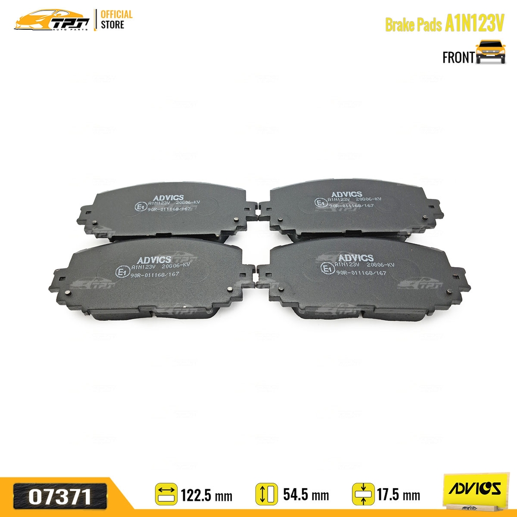 A1N123V - Bố Thắng - Má Phanh TRƯỚC Toyota VIOS VN 1.5 07- YARIS 1.0 1.5 05- ADVICS - Japan