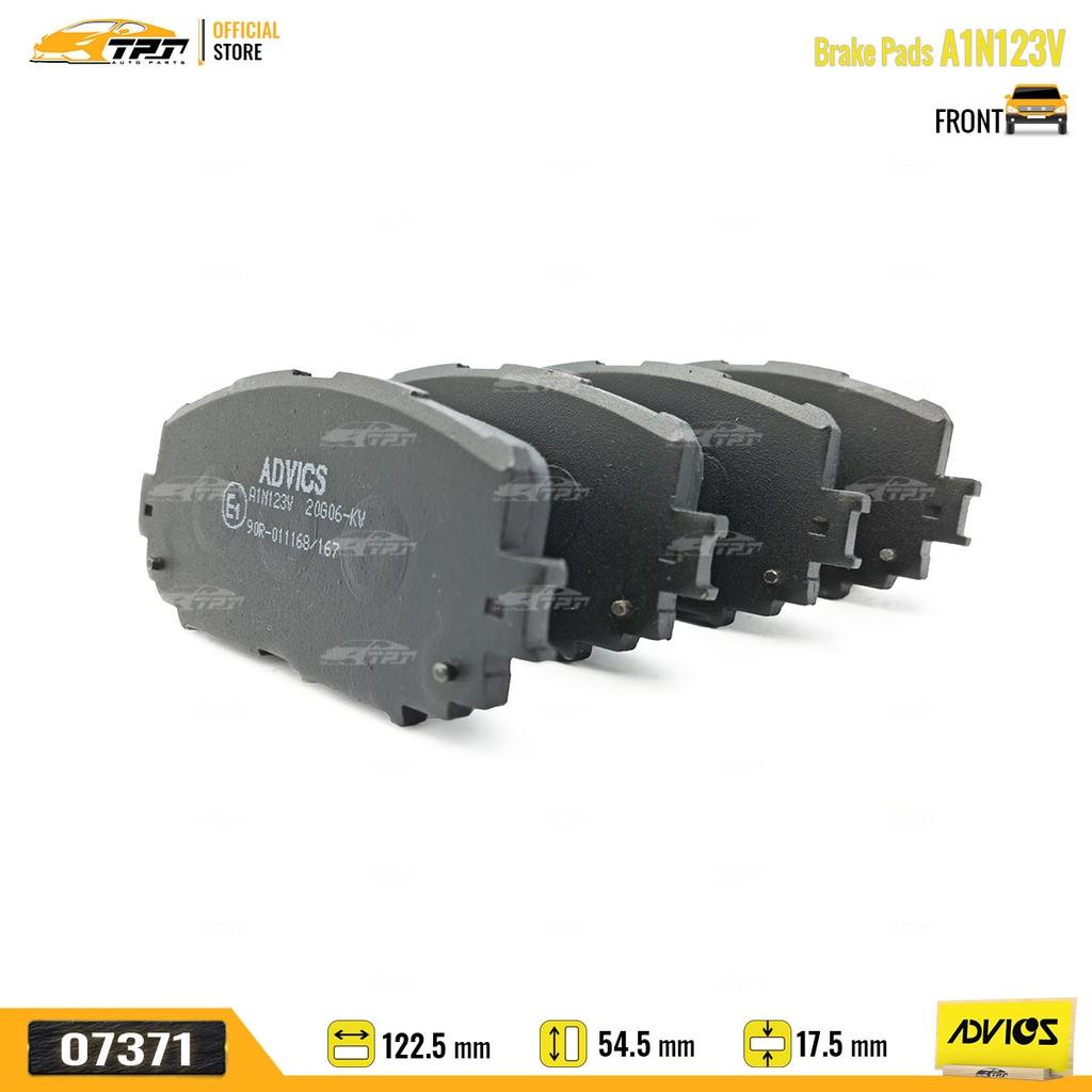 A1N123V - Bố Thắng - Má Phanh TRƯỚC Toyota VIOS VN 1.5 07- YARIS 1.0 1.5 05- ADVICS - Japan