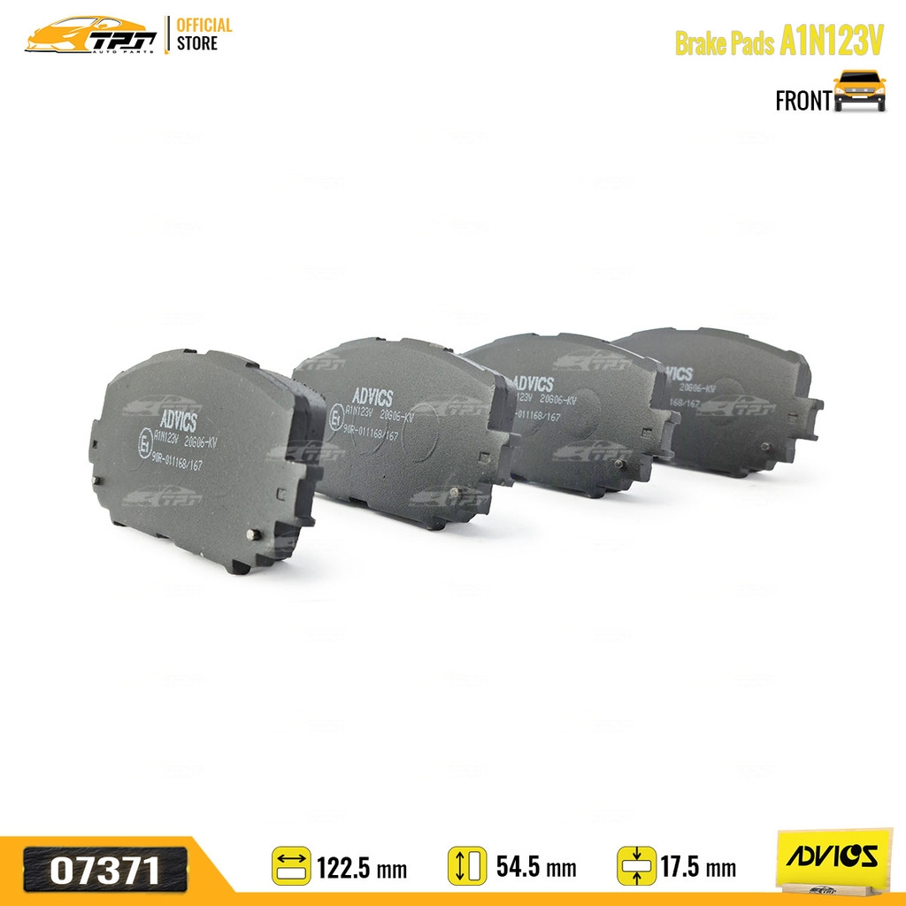 A1N123V - Bố Thắng - Má Phanh TRƯỚC Toyota VIOS VN 1.5 07- YARIS 1.0 1.5 05- ADVICS - Japan