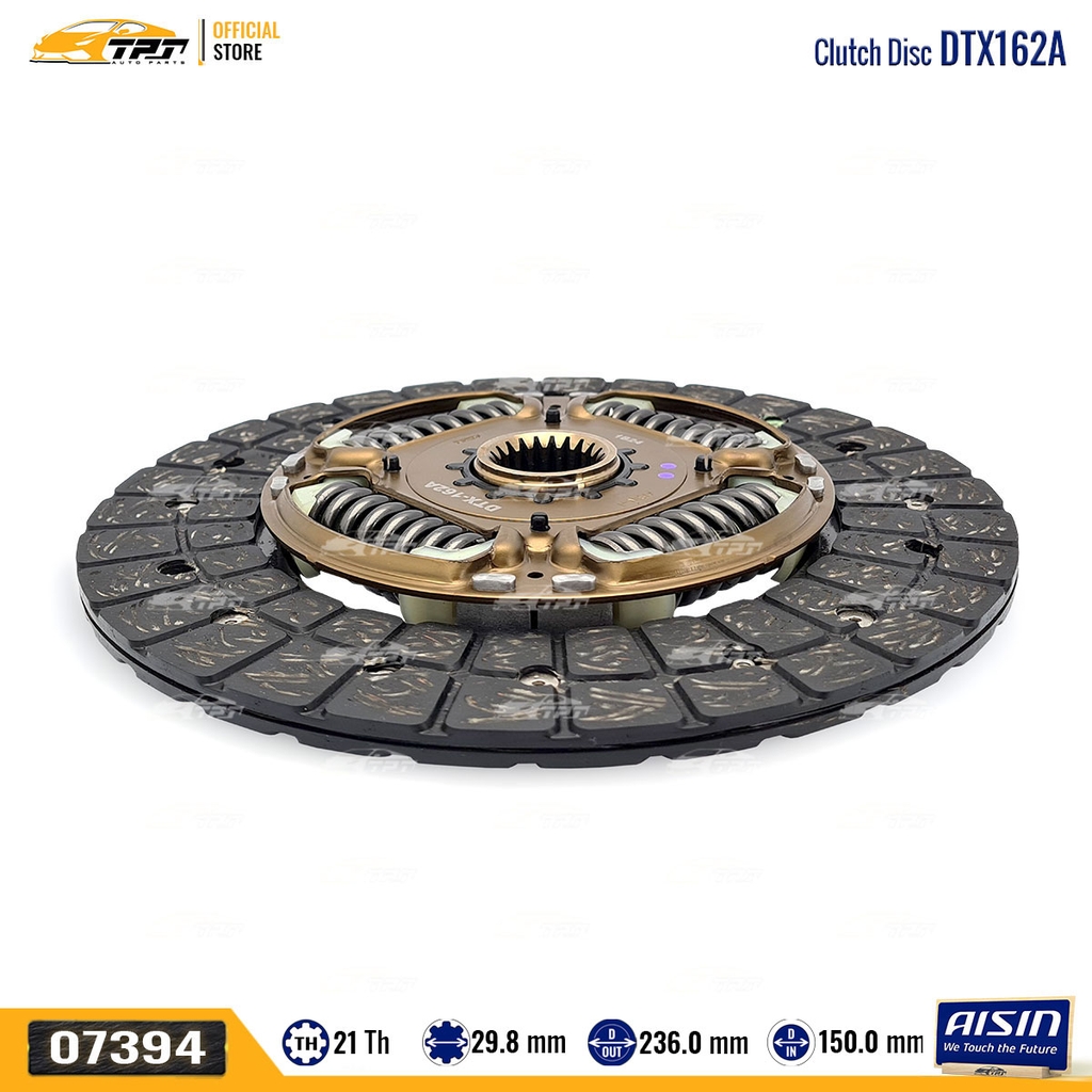 DTX162A Lá Côn Toyota INNOVA 2006- HIACE HILUX CAMRY 2.4 01-11 (4 Lò Xo) 236.0 mm x 21R (31250-26200) Hàng AISIN - Japan