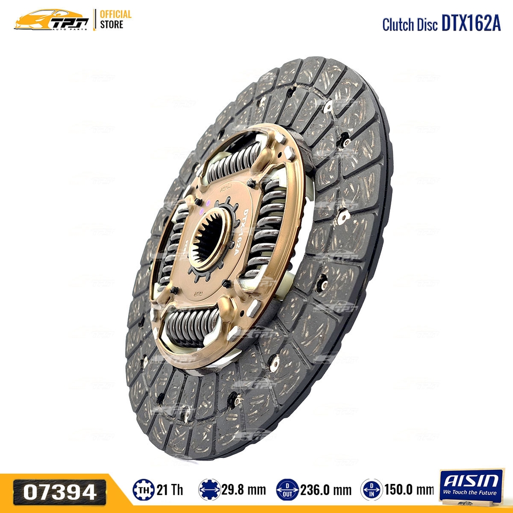 DTX162A Lá Côn Toyota INNOVA 2006- HIACE HILUX CAMRY 2.4 01-11 (4 Lò Xo) 236.0 mm x 21R (31250-26200) Hàng AISIN - Japan