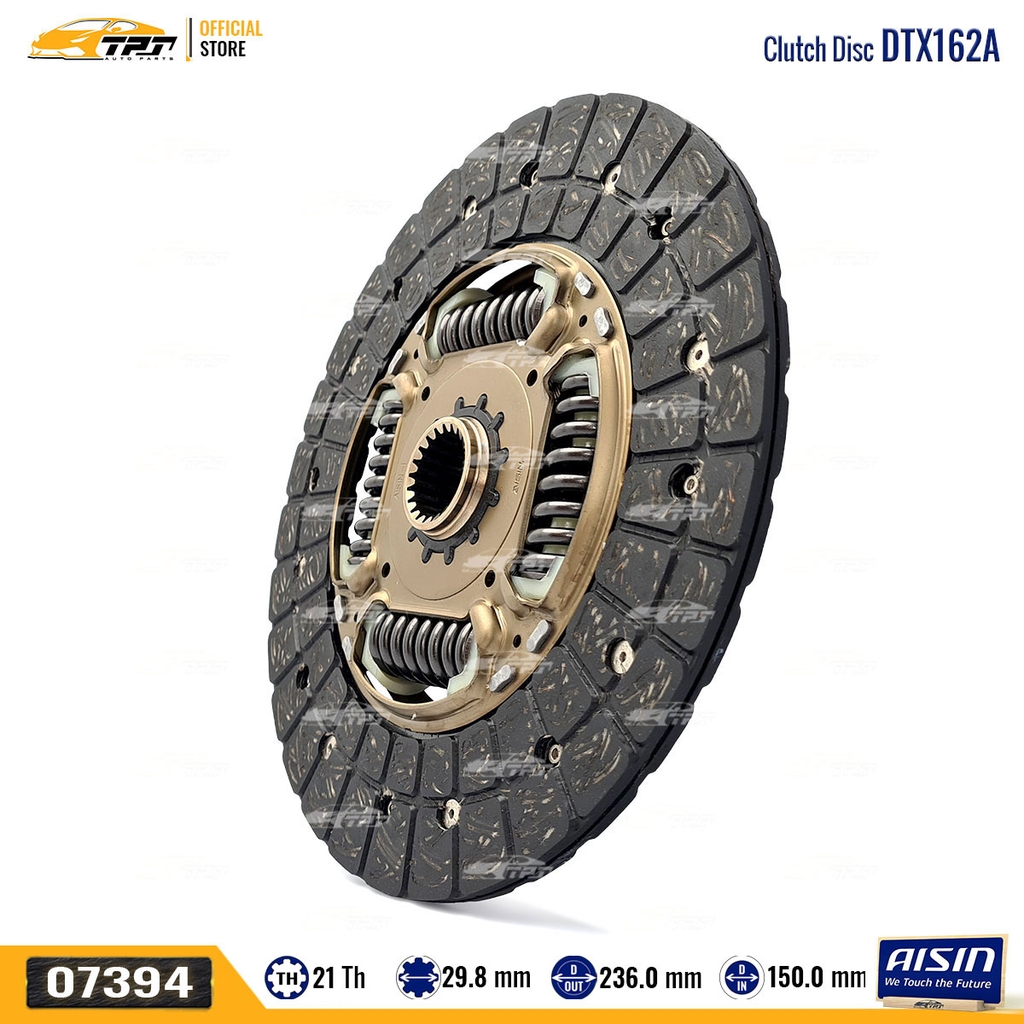 DTX162A Lá Côn Toyota INNOVA 2006- HIACE HILUX CAMRY 2.4 01-11 (4 Lò Xo) 236.0 mm x 21R (31250-26200) Hàng AISIN - Japan