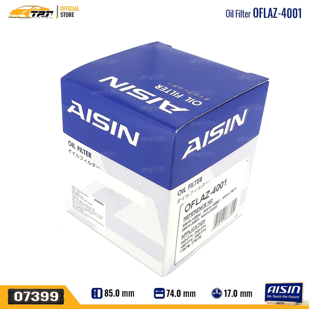 OFLAZ4001 Lọc Nhớt Động Cơ Toyota FORTUNER 05-15 HILUX VIGO 04-15 INNOVA 04-16 HIACE 15-19 ALPHARD 03-08 AISIN - Japan