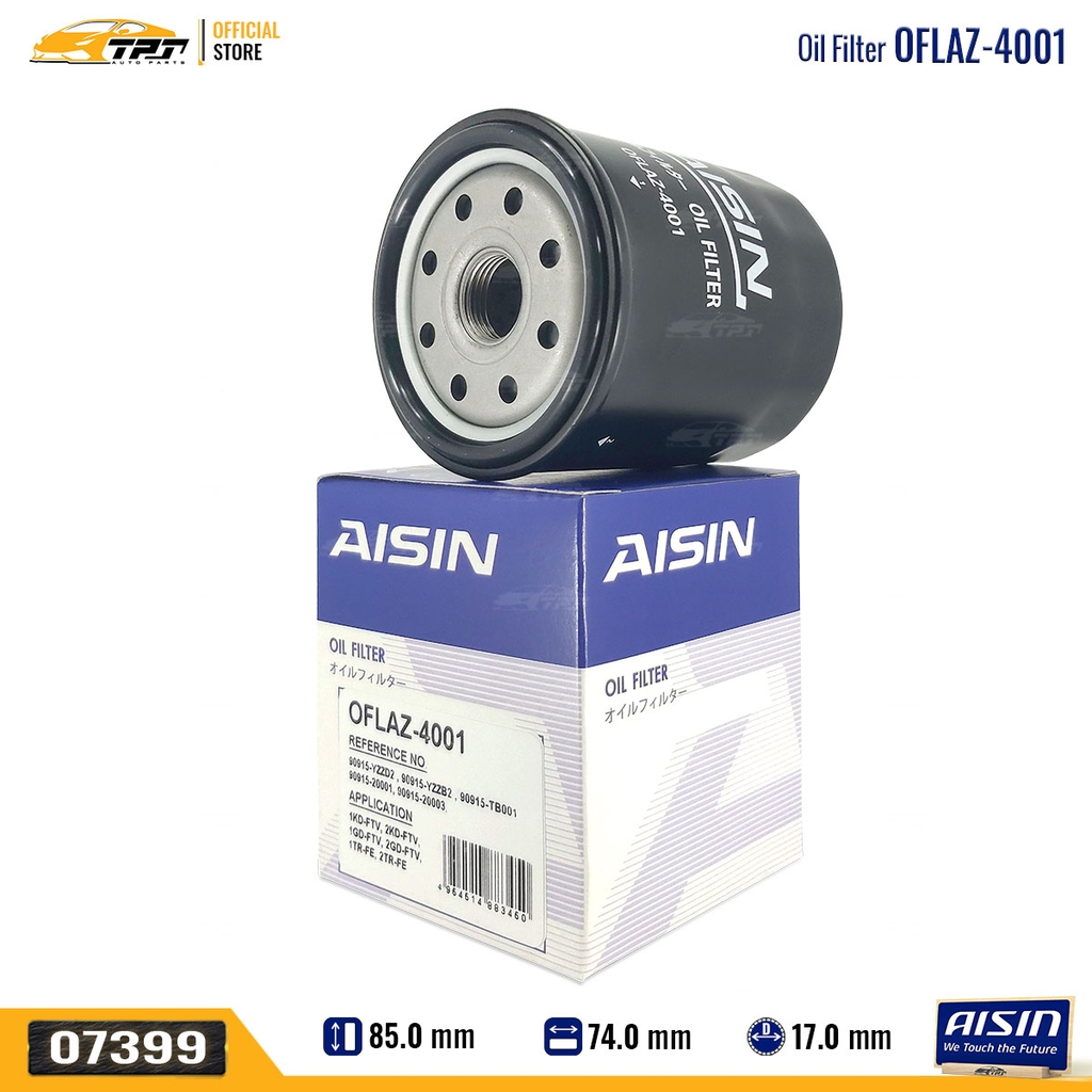OFLAZ4001 Lọc Nhớt Động Cơ Toyota FORTUNER 05-15 HILUX VIGO 04-15 INNOVA 04-16 HIACE 15-19 ALPHARD 03-08 AISIN - Japan