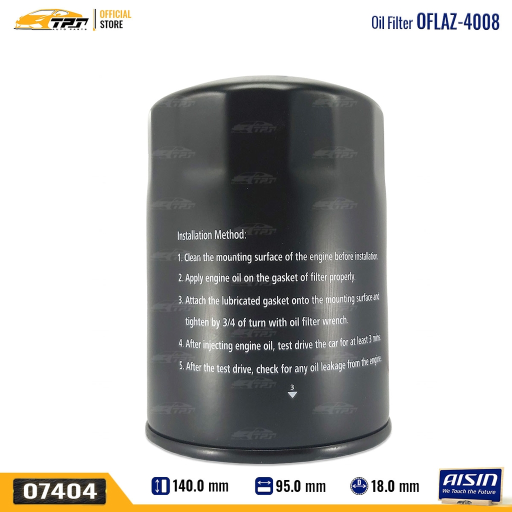 OFLAZ4008 Lọc Nhớt Động Cơ Ford EVEREST - RANGER 2.5 Toyota LAND CRUISER J4 J5 J6 J7 98-07 AISIN - Japan