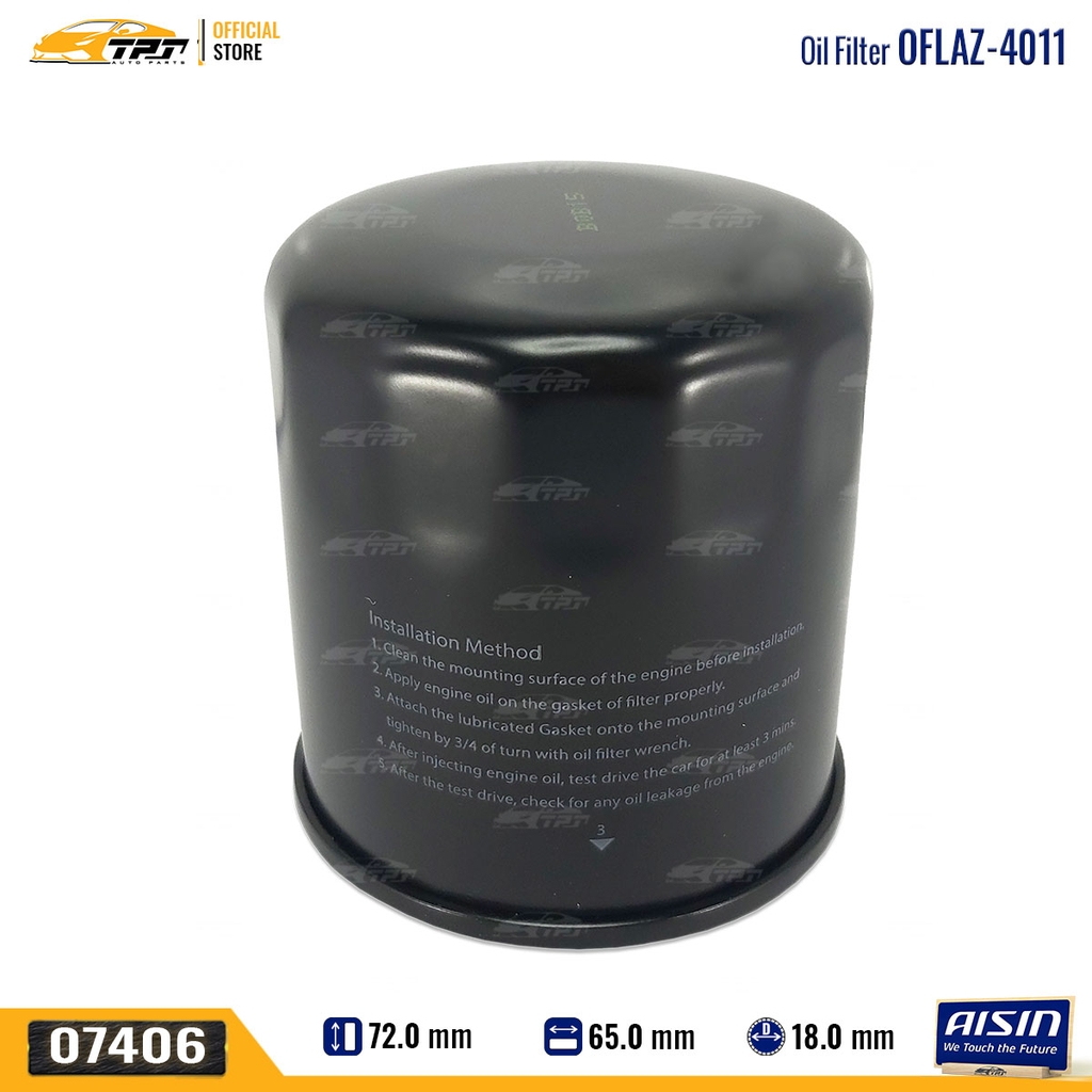 OFLAZ4011 Lọc Nhớt Động Cơ Honda ACCORD 90-95 CIVIC 1.8 CRV 2.0 Hyundai GRAND I10 Mitsubishi XPANDER AISIN - Japan