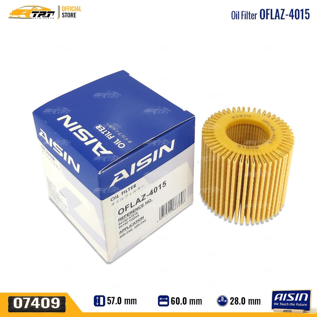 OFLAZ4015 Lọc Nhớt Động Cơ Toyota COROLLA ALTIS 10-16 VIOS 12-17 AISIN - Japan