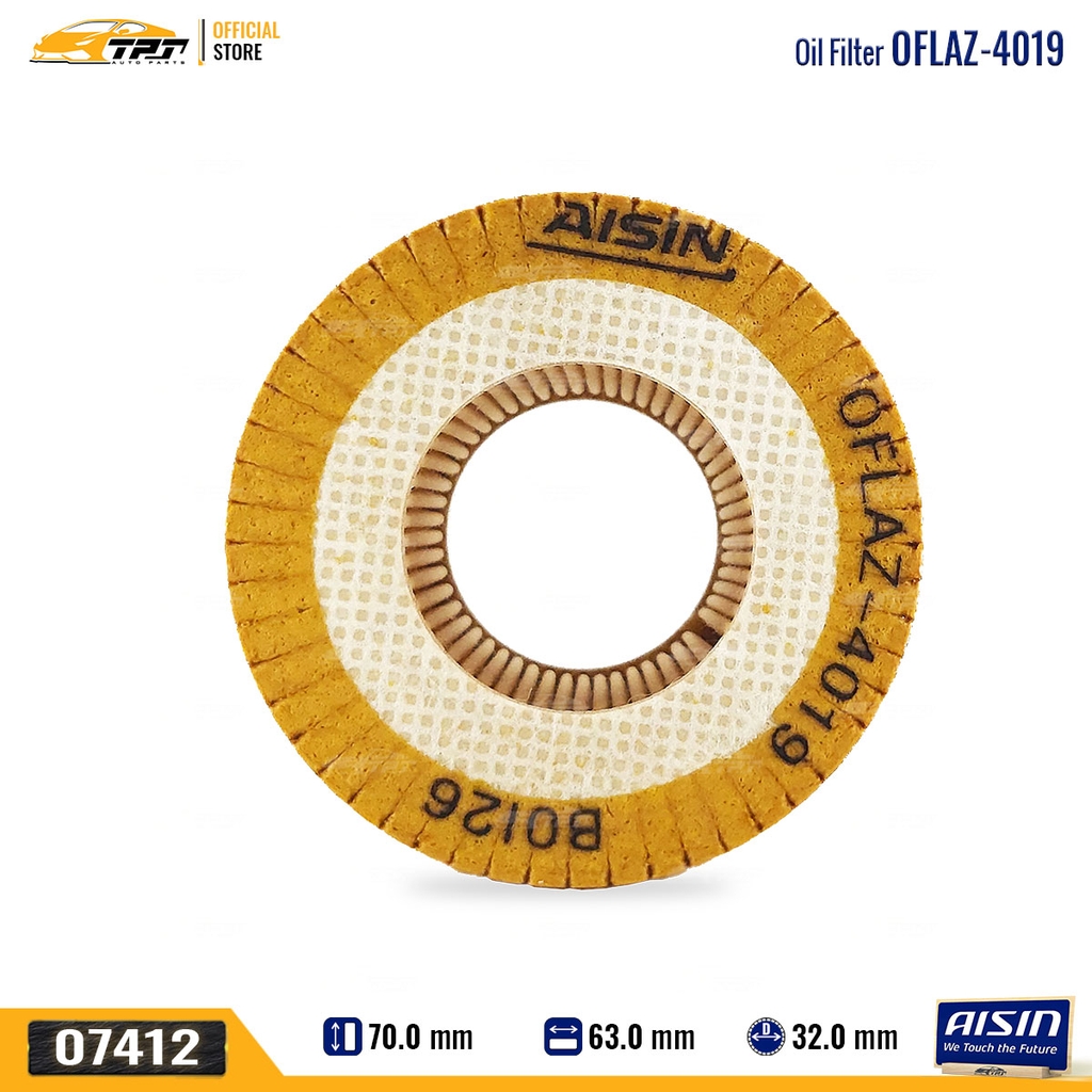 OFLAZ4019 Lọc Nhớt Động Cơ Mazda BT50 11-21 Ford FOCUS 08-16 RANGER RAPTOR 11-21 EVEREST 15- AISIN - Japan