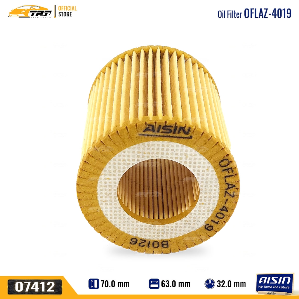 OFLAZ4019 Lọc Nhớt Động Cơ Mazda BT50 11-21 Ford FOCUS 08-16 RANGER RAPTOR 11-21 EVEREST 15- AISIN - Japan