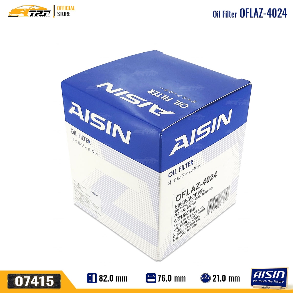 OFLAZ4024 Lọc Nhớt Động Cơ Chevrolet AVEO 06-14 CRUZE 10-15 LACETTI CAPTIVAL 07-14 OPTRA 03-06 LANOS NUBIRA AISIN - Japan