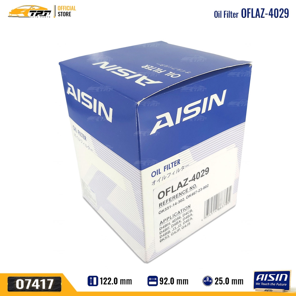 OFLAZ4029 Lọc Nhớt Động Cơ Kia FRONTIER Hyundai PORTER - STAREX - SOLATI AISIN - Japan