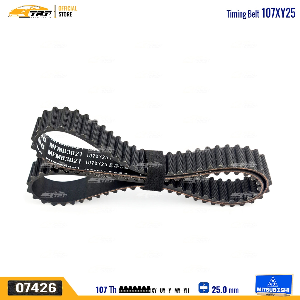 107XY25 Dây Curoa Cam / Dây Đai Răng Deawoo MATIZ - Chevrolet SPARK 0.8 Mitsuboshi - Japan