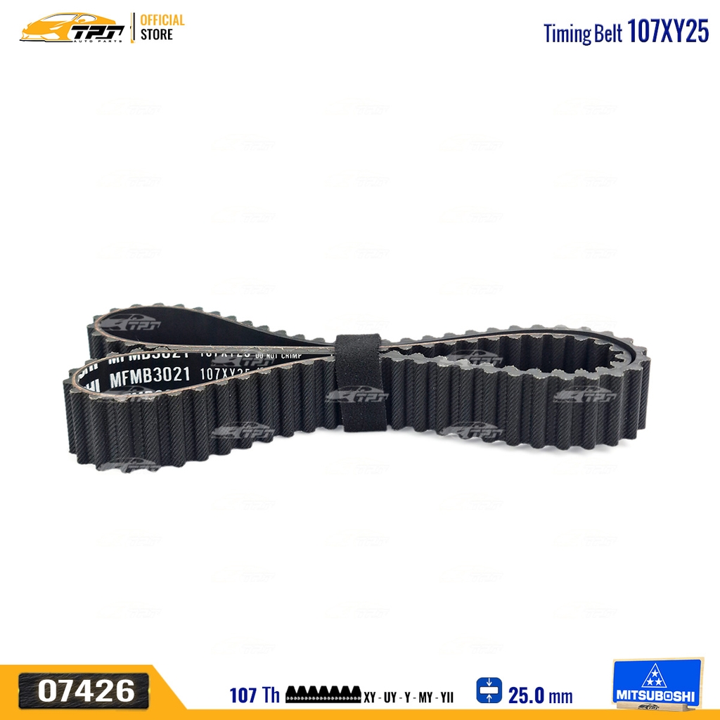 107XY25 Dây Curoa Cam / Dây Đai Răng Deawoo MATIZ - Chevrolet SPARK 0.8 Mitsuboshi - Japan