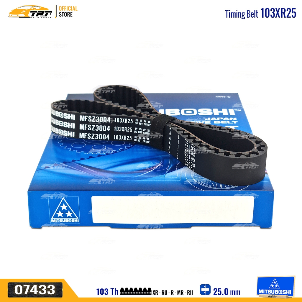 103XR25 Dây Curoa Cam / Dây Đai Răng Suzuki BALENO I AWD SY41 1.6 95-02 SWIFT II 1.6 89-03 VITARA I 1.6 88-00 X90 1.6 95-98 Mitsuboshi - Japan