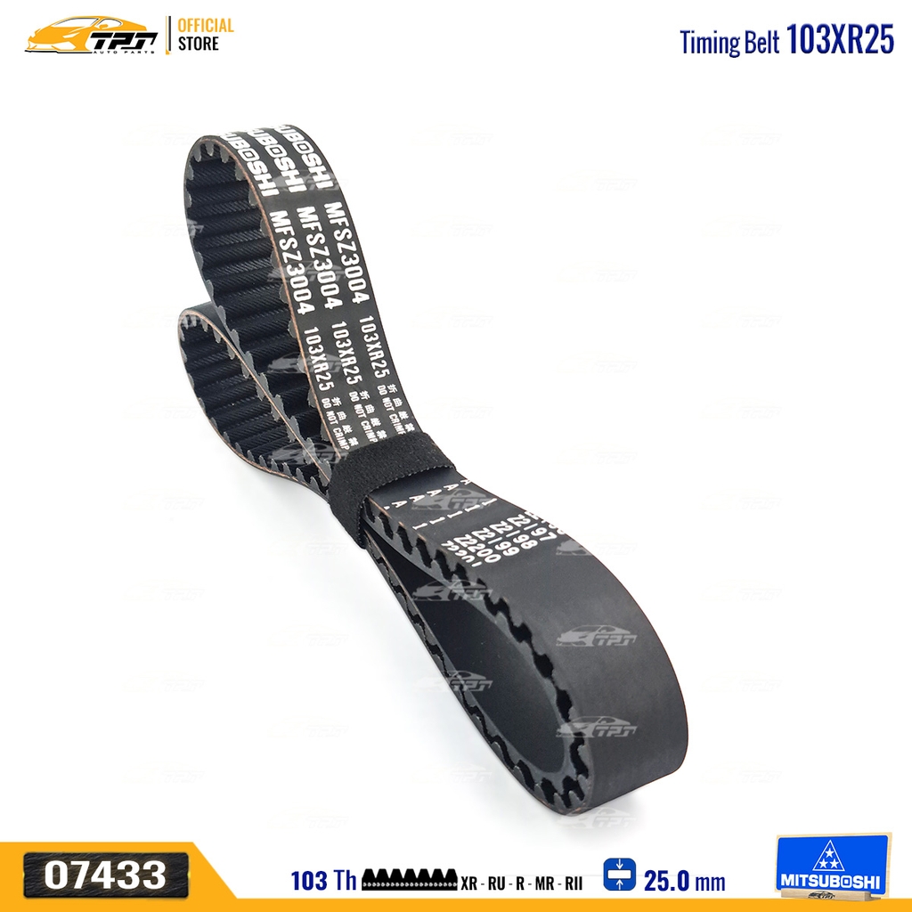 103XR25 Dây Curoa Cam / Dây Đai Răng Suzuki BALENO I AWD SY41 1.6 95-02 SWIFT II 1.6 89-03 VITARA I 1.6 88-00 X90 1.6 95-98 Mitsuboshi - Japan