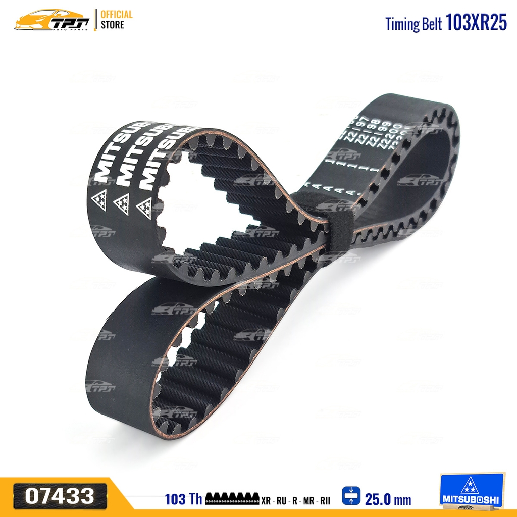 103XR25 Dây Curoa Cam / Dây Đai Răng Suzuki BALENO I AWD SY41 1.6 95-02 SWIFT II 1.6 89-03 VITARA I 1.6 88-00 X90 1.6 95-98 Mitsuboshi - Japan