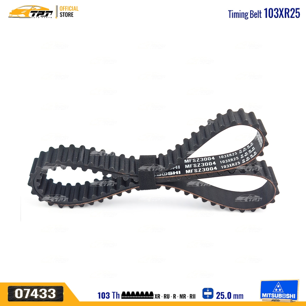 103XR25 Dây Curoa Cam / Dây Đai Răng Suzuki BALENO I AWD SY41 1.6 95-02 SWIFT II 1.6 89-03 VITARA I 1.6 88-00 X90 1.6 95-98 Mitsuboshi - Japan