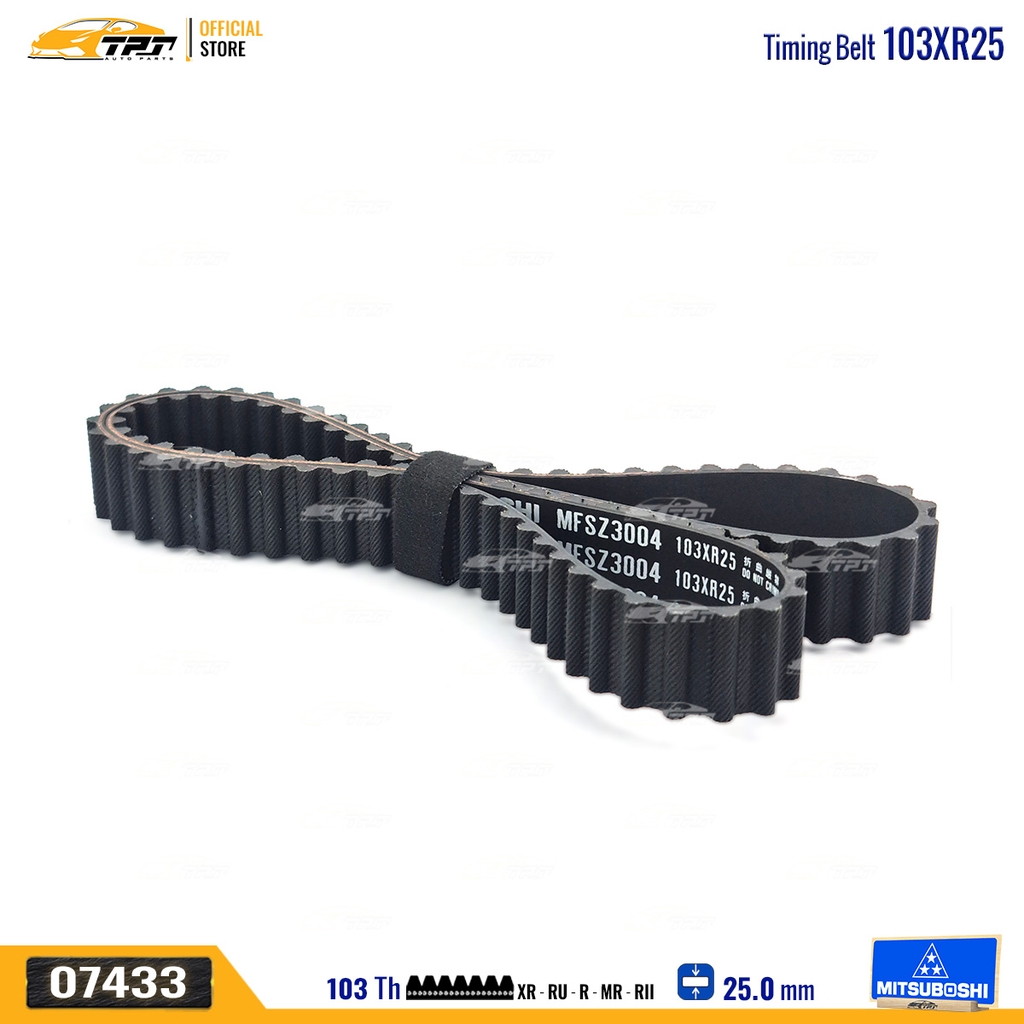 103XR25 Dây Curoa Cam / Dây Đai Răng Suzuki BALENO I AWD SY41 1.6 95-02 SWIFT II 1.6 89-03 VITARA I 1.6 88-00 X90 1.6 95-98 Mitsuboshi - Japan