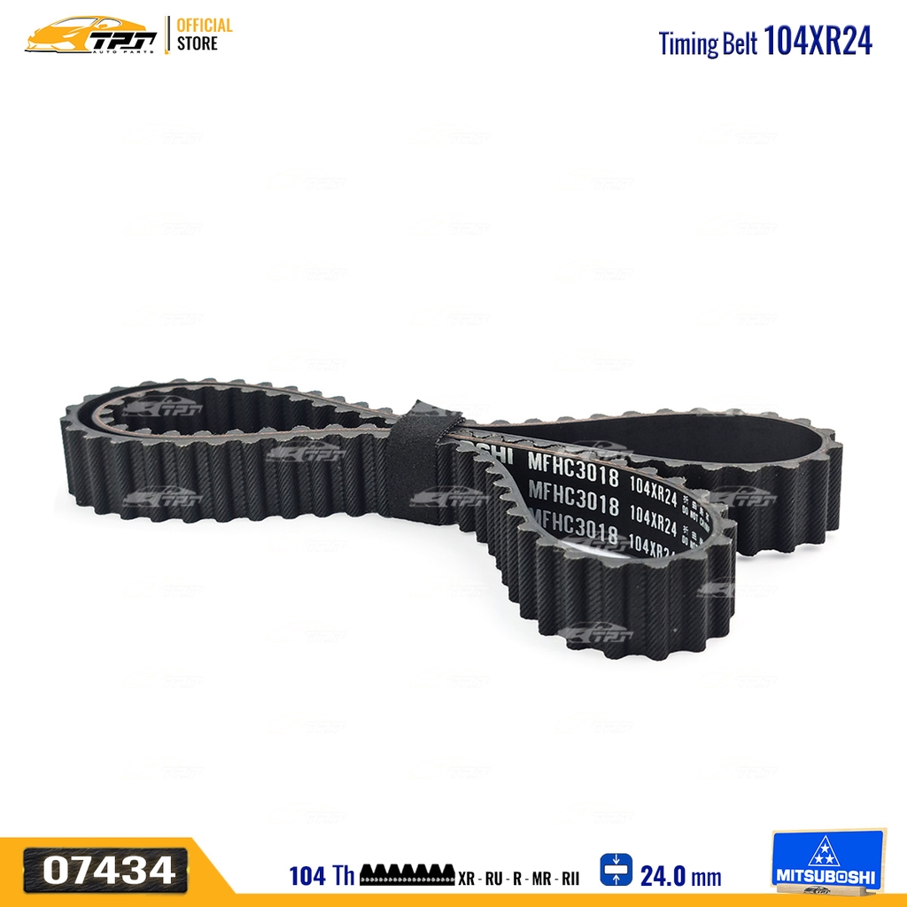 104XR24 Dây Curoa Cam / Dây Đai Răng Honda CIVIC 1.6 96-00 - ACCORD 1.6 - HRV 1.6 Mitsuboshi - Japan