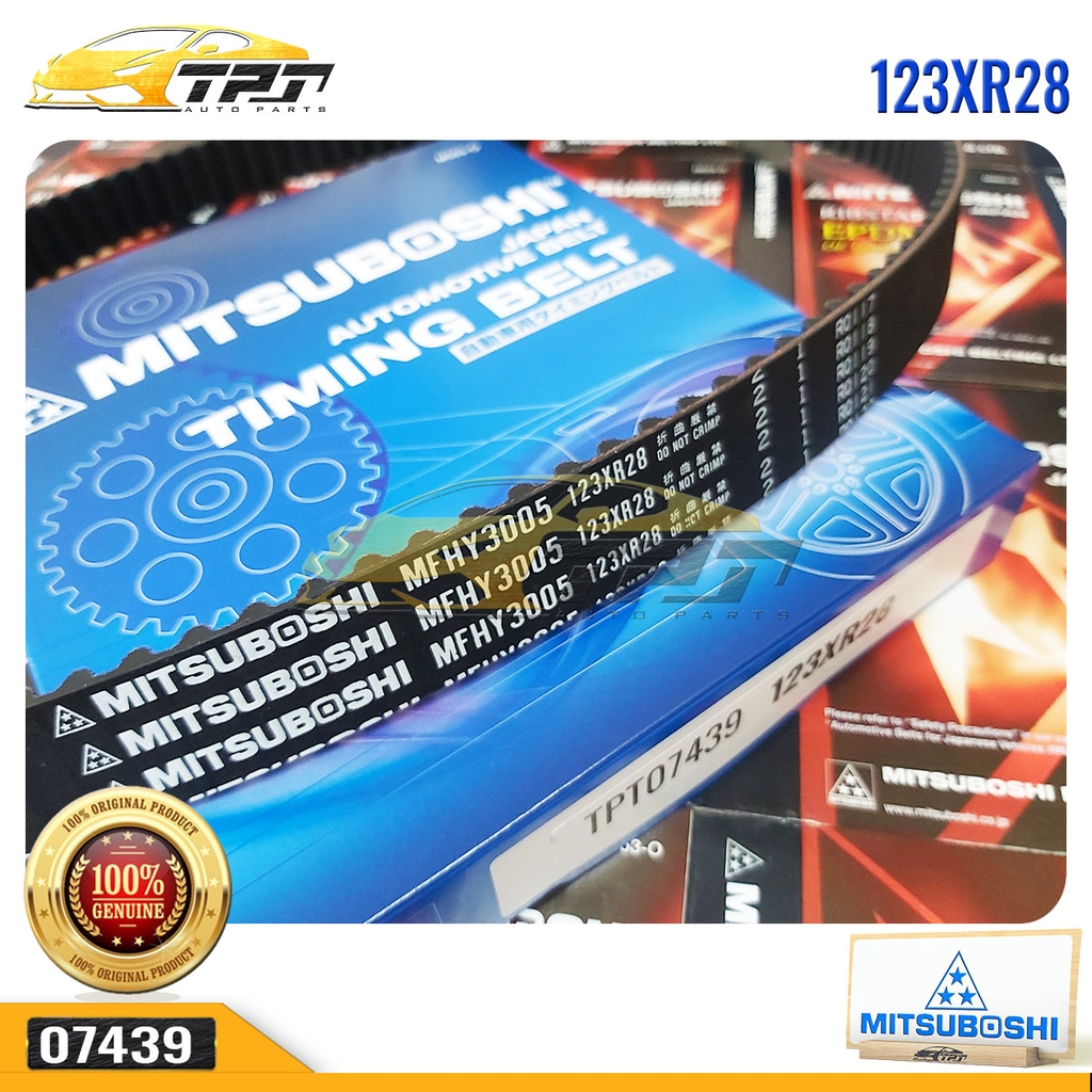 123XR28 Dây Curoa Cam / Dây Đai Răng Hyundai SANTAFE 2.0-2.2 TUCSON - SONATA - Kia CARENS - RONDO - SPECTRA - SPORTAGE Mitsuboshi - Japan