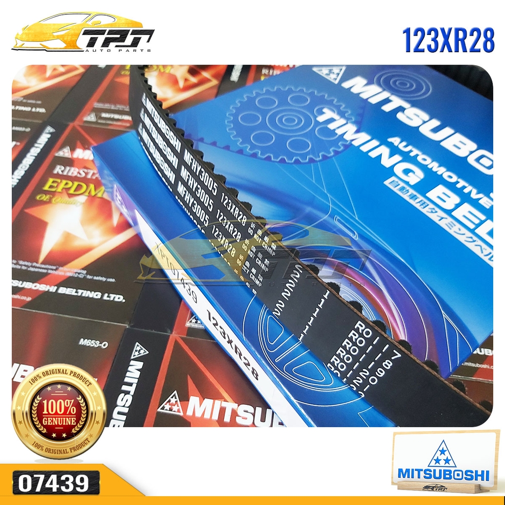 123XR28 Dây Curoa Cam / Dây Đai Răng Hyundai SANTAFE 2.0-2.2 TUCSON - SONATA - Kia CARENS - RONDO - SPECTRA - SPORTAGE Mitsuboshi - Japan