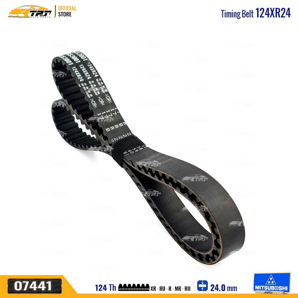 124XR24 Dây Curoa Cam / Dây Đai Răng Honda CIVIC 1.6 87-92 Mitsuboshi - Japan