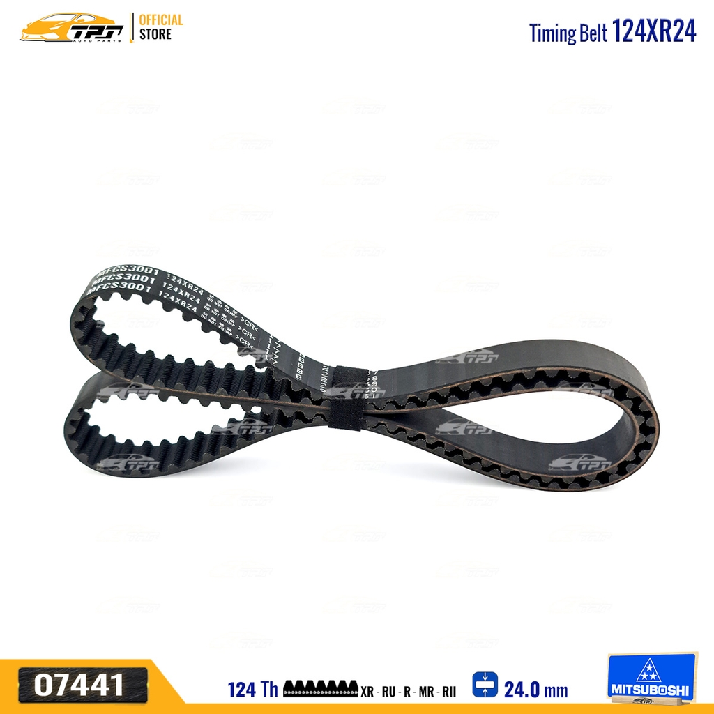 124XR24 Dây Curoa Cam / Dây Đai Răng Honda CIVIC 1.6 87-92 Mitsuboshi - Japan