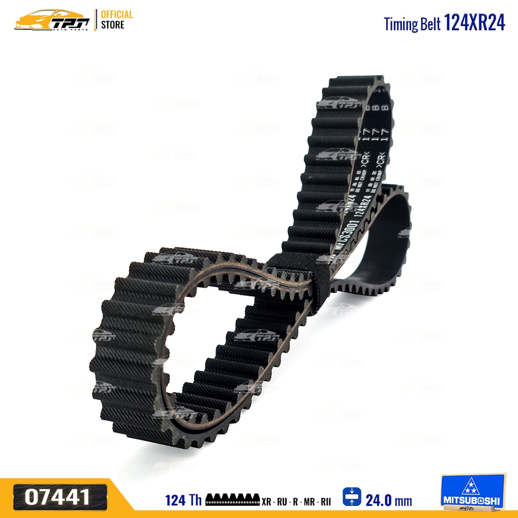 124XR24 Dây Curoa Cam / Dây Đai Răng Honda CIVIC 1.6 87-92 Mitsuboshi - Japan