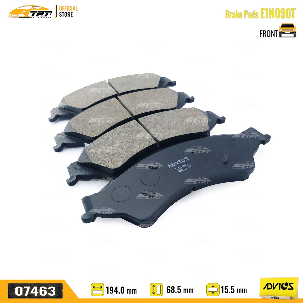 E1N090T - Bố Thắng - Má Phanh TRƯỚC Ford RANGER 2.0 2.2 2.5 3.2 11- EVEREST 2.0 2.2 3.2 15- Mazda BT50 2.2 3.2 11- Mazda 6 VN 2.0 2.5 16- ADVICS - Japan